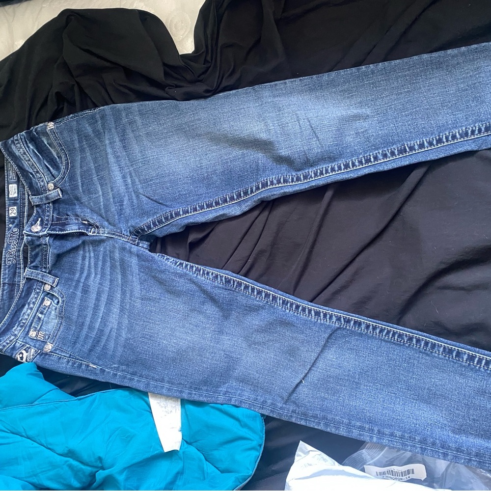 Miss Me Blue Straight Leg Jeans Classic Denim